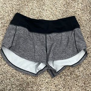 Grey speed up Lulu shorts size 0 length 2.5